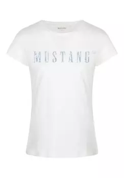 Футболка с принтом ALEXIA C LOGO Mustang, цвет wei