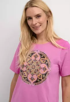 Футболка с принтом ALFI GITH GRAPHIC Culture, розовый
