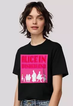 Футболка с принтом ALICE IM WUNDERLAND CHARACTERS F4NT4STIC, черный