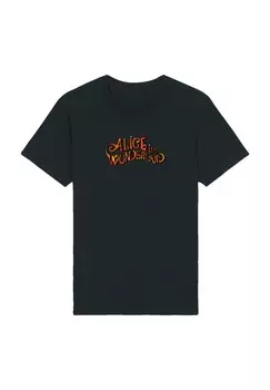 Футболка с принтом ALICE IM WUNDERLAND LOGO F4NT4STIC, черный