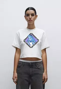Футболка с принтом ALICE IN WONDERLAND FACE Disney, белый