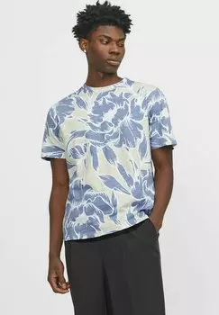 Футболка с принтом ALL OVER RUNDHALS Jack & Jones, цвет green tint