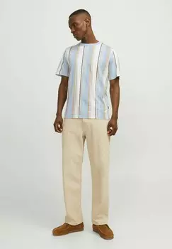 Футболка с принтом ALL OVER RUNDHALS Jack & Jones, синий