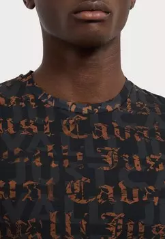 Футболка с принтом ALLOVER GOTHIC LOGO Just Cavalli, черный