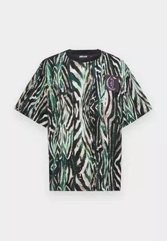 Футболка с принтом ALLOVER TIGER Just Cavalli, разноцветный