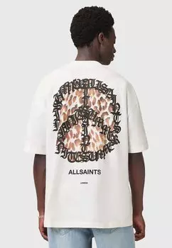 Футболка с принтом AllSaints, белый