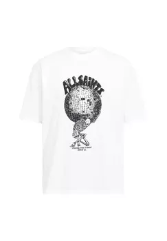 Футболка с принтом AllSaints, белый