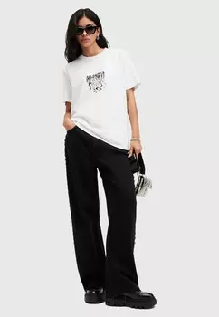Футболка с принтом AllSaints, белый