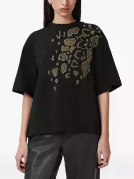 Футболка с принтом AllSaints, черный