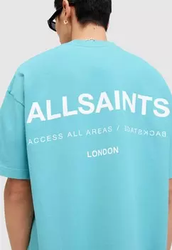 Футболка с принтом AllSaints, Costello синяя