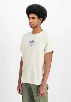 Футболка с принтом Alpha Industries, белый