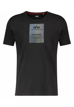 Футболка с принтом Alpha Industries, черный
