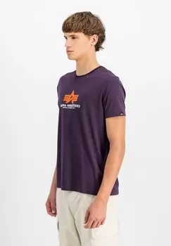 Футболка с принтом Alpha Industries, фиолетовый