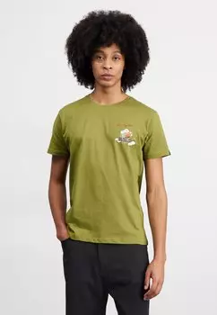 Футболка с принтом Alpha Industries, зеленый