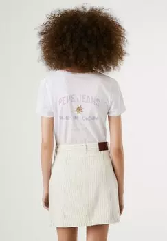 Футболка с принтом AMANDA Pepe Jeans, белый