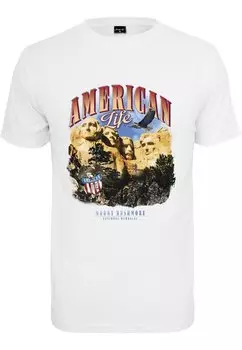 Футболка с принтом AMERICAN LIFE MOUNT RUSHMORE Mister Tee, белый