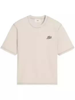 Футболка с принтом AMI Paris, нейтральный