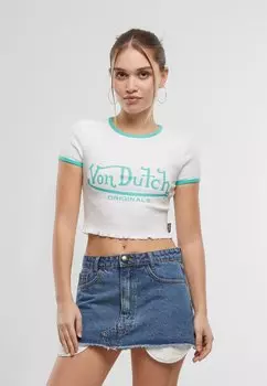 Футболка с принтом AMI Von Dutch, белый