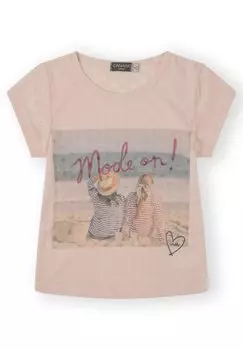 Футболка с принтом AMICHI Canada House, розовый