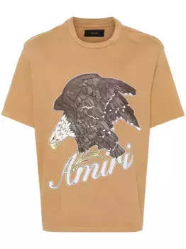 Футболка с принтом AMIRI, коричневый