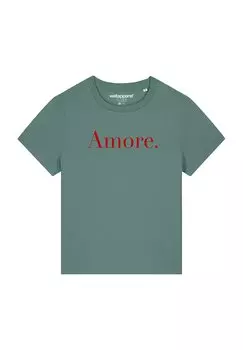 Футболка с принтом AMORE Watapparel, цвет green bay