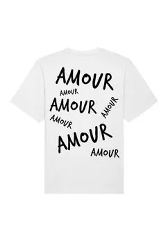 Футболка с принтом AMOUR 3 BACK HEAVYWEIGHT Mira Paris, белый