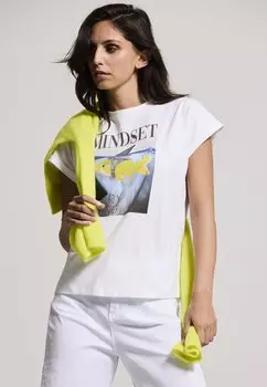 Футболка с принтом Andijamo, белый