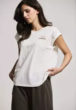 Футболка с принтом Andijamo, молочный