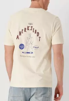 Футболка с принтом Anerkjendt, песочный