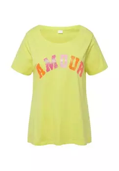 Футболка с принтом Angel of Style, светло-желтый