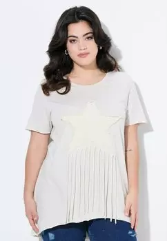 Футболка с принтом Angel of Style, светло-серый