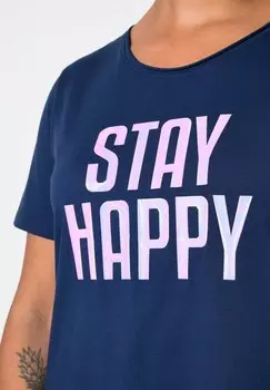 Футболка с принтом Angel of Style, темно-синий