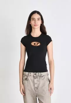 Футболка с принтом ANGIE Diesel, черный