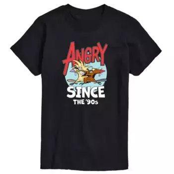 Футболка с принтом "Angry Beavers" для больших размеров "С 90-х" Licensed Character, черный