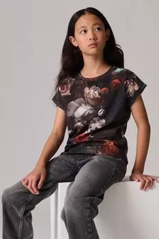 Футболка с принтом «Anna Crew» для девочек Smallsaints, мультиколор