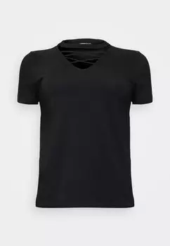 Футболка с принтом Anna Field, черный