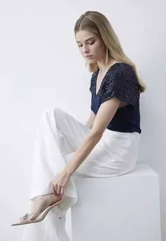 Футболка с принтом Anna Field, синяя