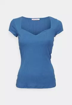 Футболка с принтом Anna Field, темно-синий