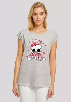 Футболка с принтом ANTI VALENTINSTAG LOVE IS IN THE AIR F4NT4STIC, серый