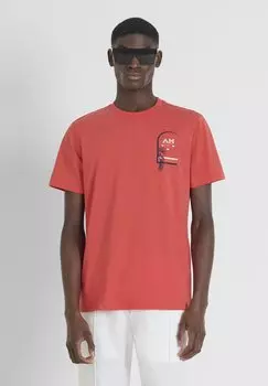 Футболка с принтом Antony Morato, коралловый
