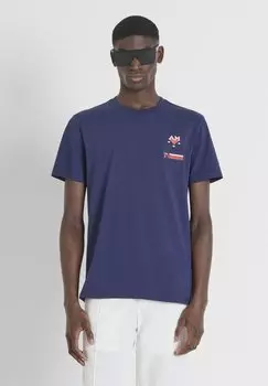 Футболка с принтом Antony Morato, синий