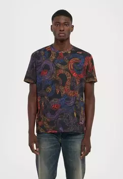 Футболка с принтом APOCALYPSE SNAKE Just Cavalli, разноцветный