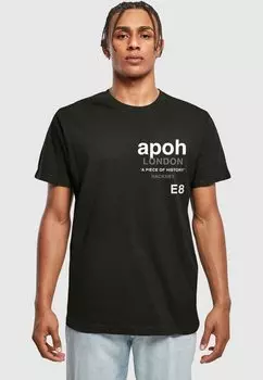 Футболка с принтом APOH HACKNEY SLOGAN Merchcode, черный
