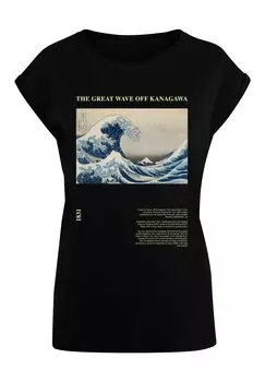 Футболка с принтом APOH HOKUSAI 1831 Merchcode, черный