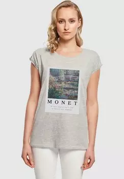 Футболка с принтом APOH-MONET WITHOUT Merchcode, светло-серый
