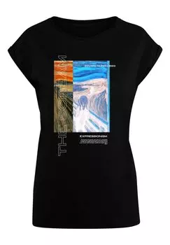 Футболка с принтом APOH MUNCH EXPRESSIONISM Merchcode, черный