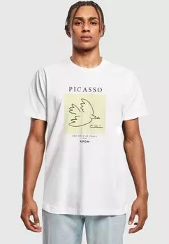 Футболка с принтом APOH-PICASSO DOVE Merchcode, белый