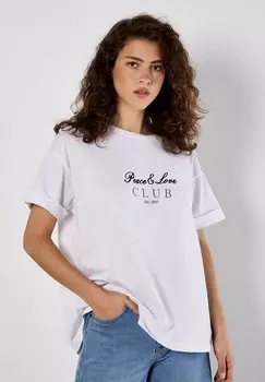 Футболка с принтом Apricot, белый