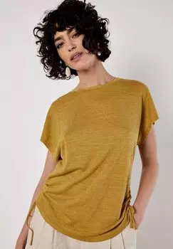 Футболка с принтом Apricot, горчично-желтый