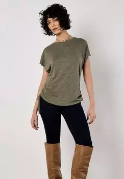 Футболка с принтом Apricot, хаки